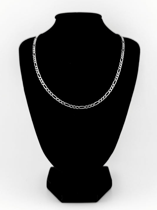 Figaro Necklace - Sterling Silver 3mm