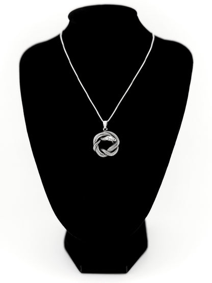 Coiled Sake Pendant - Sterling Silver