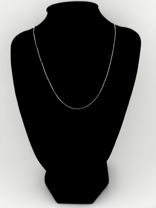 Box Necklace - Sterling Silver 1mm