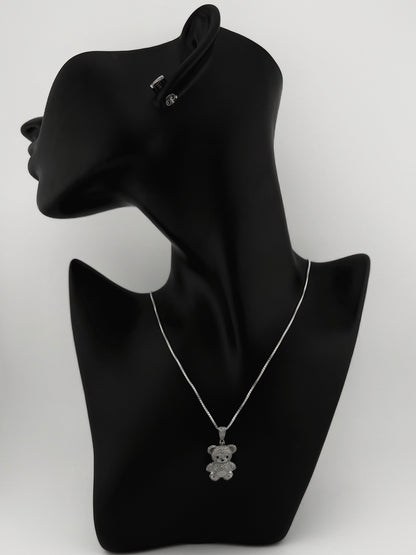 Teddy Bear Pendant - Sterling Silver