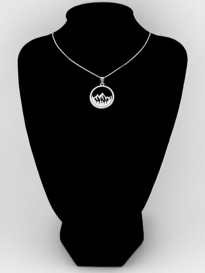 Mountains Pendant - Sterling Silver