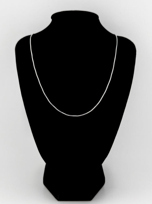 AGI Box Necklace - Sterling Silver 1mm
