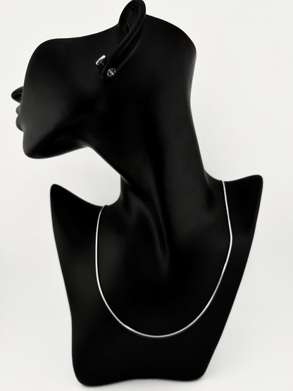 AGI Box Necklace - Sterling Silver 1mm