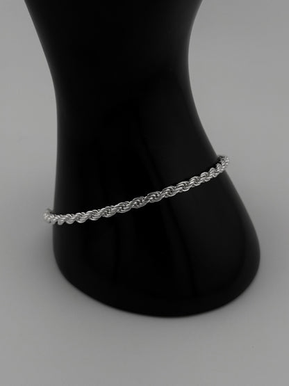 Rope Bracelet - Sterling Silver 3mm