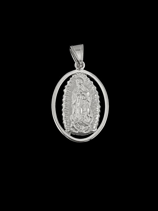 Virgin Mary Pendant - Sterling Silver