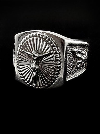 Jesus Christ Corpus Ring - Sterling Silver
