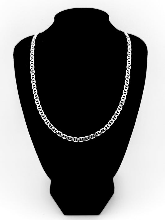Flat Mariner Necklace - Sterling Silver 5mm
